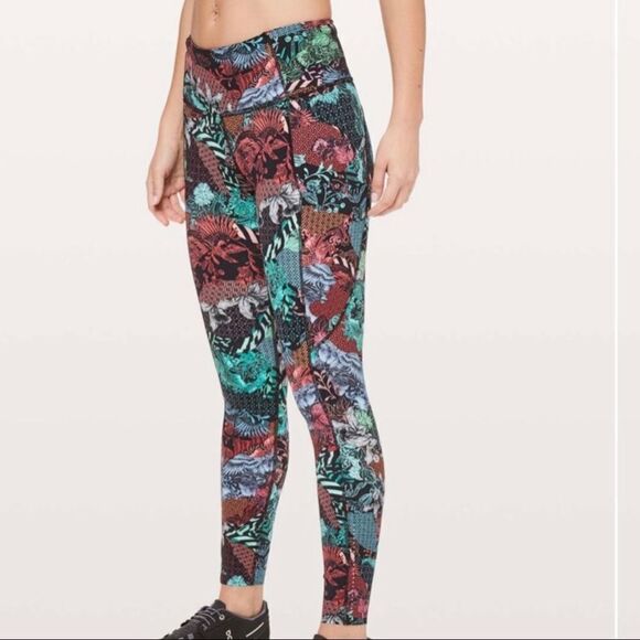 Lululemon Fast & Free Zen Clash Multi Tight Leggings Size 2 - Picture 1 of 10